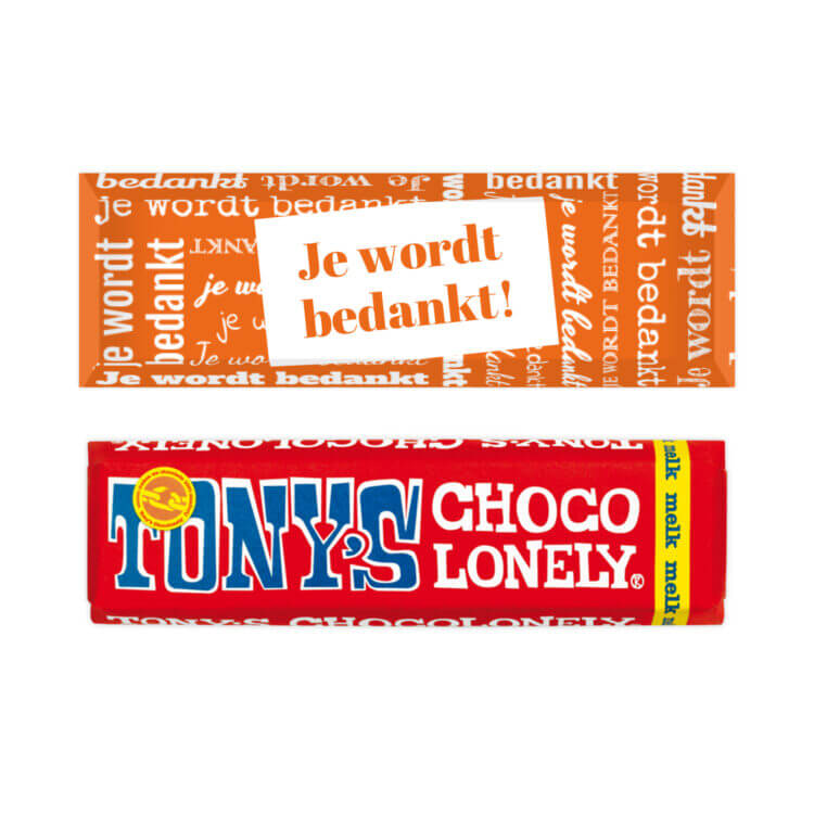 Je wordt bedankt chocolade