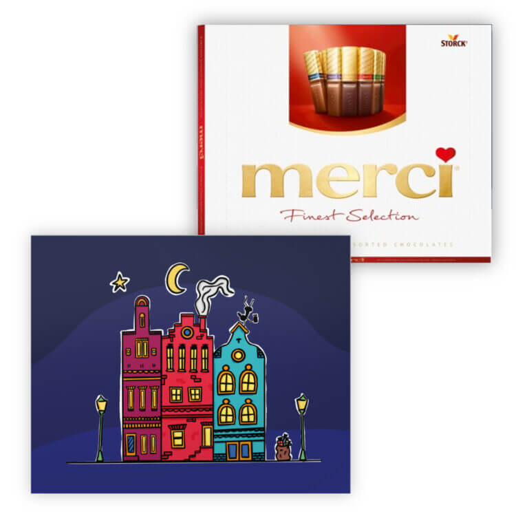 250 grams sinterklaas Merci chocolade