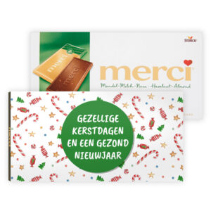 Relatiegeschenk chocolade kerst met logo