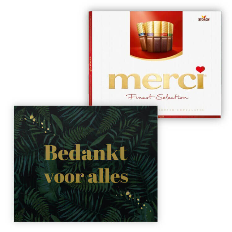 mercikes chocolade bedankjes