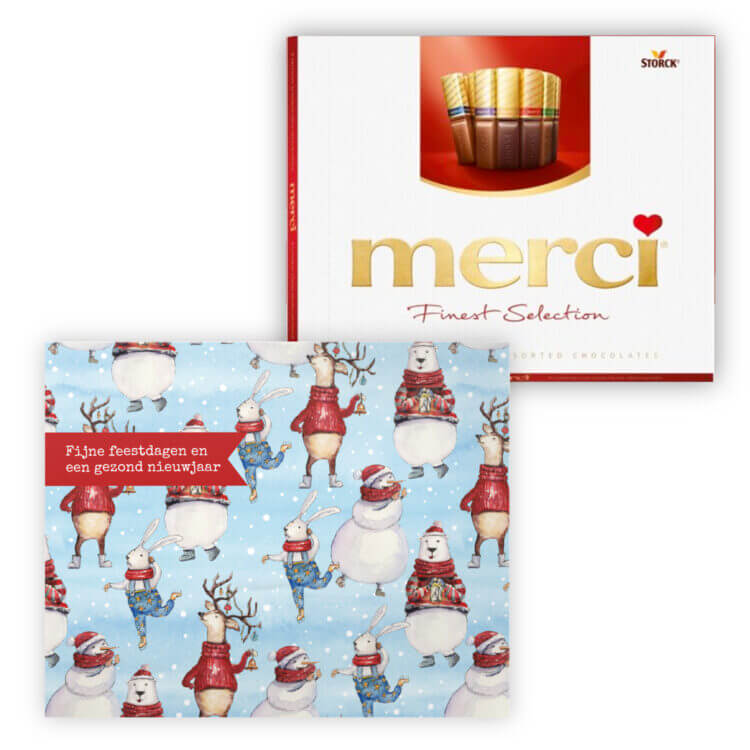 Kerst chocolade bedankjes