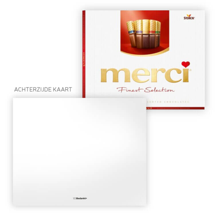 Merci 250 gram met kaart - chocolade bedankjes - Afbeelding 3