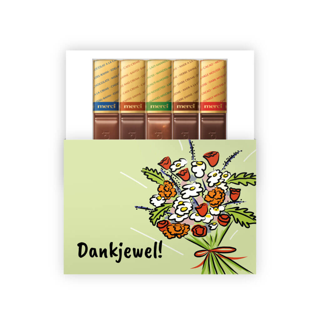 dankjewel met bloemen bedankje