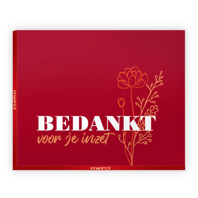 Merci 250 gram met kaart - chocolade bedankjes