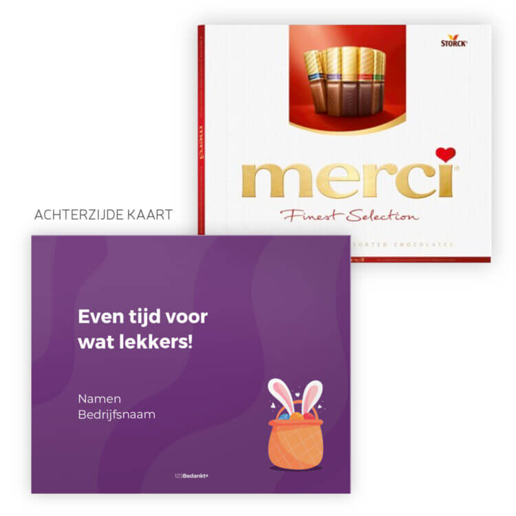 fijne pasen kaart met chocolade