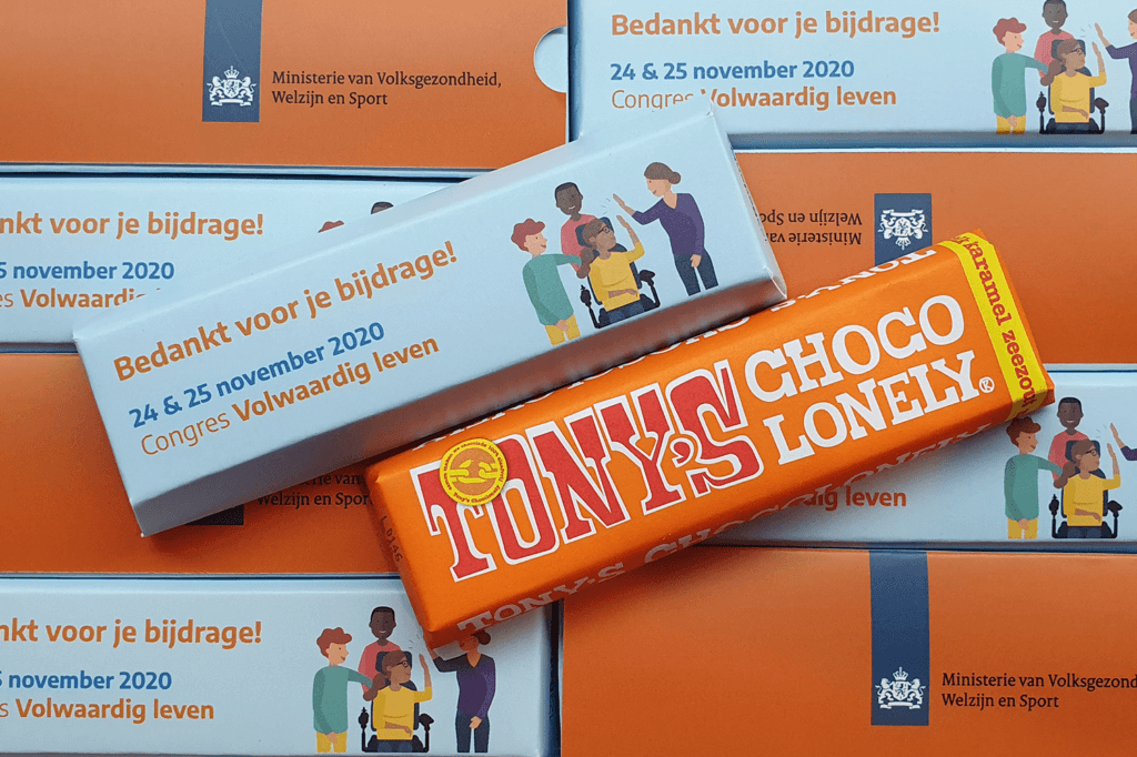 chocolade bedankjes congres tony Chocolonely