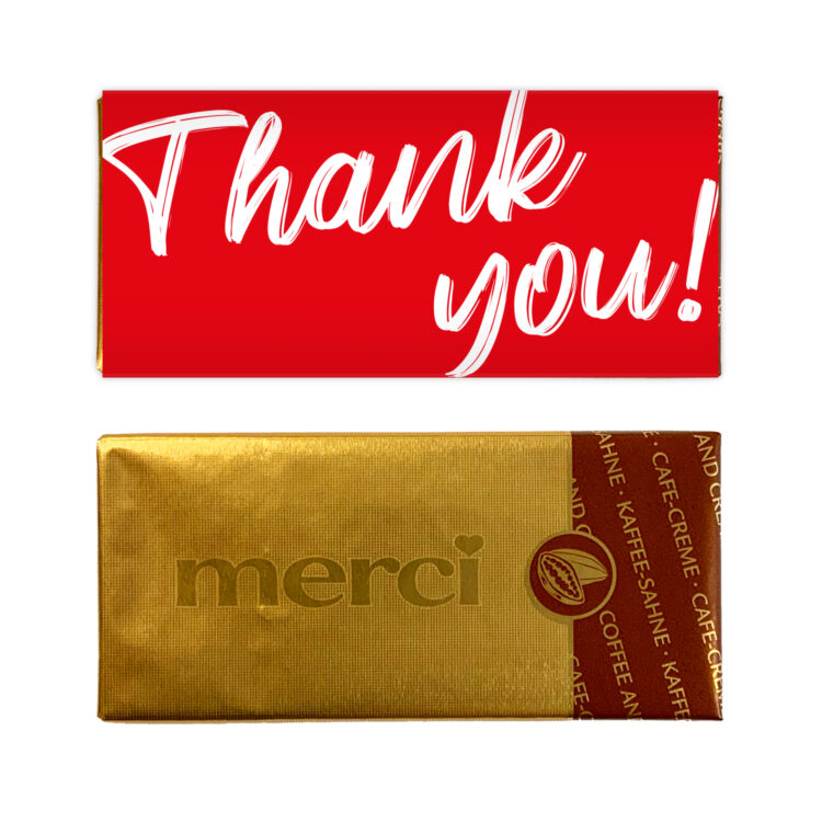 Thank you chocolade bedankje mini reep