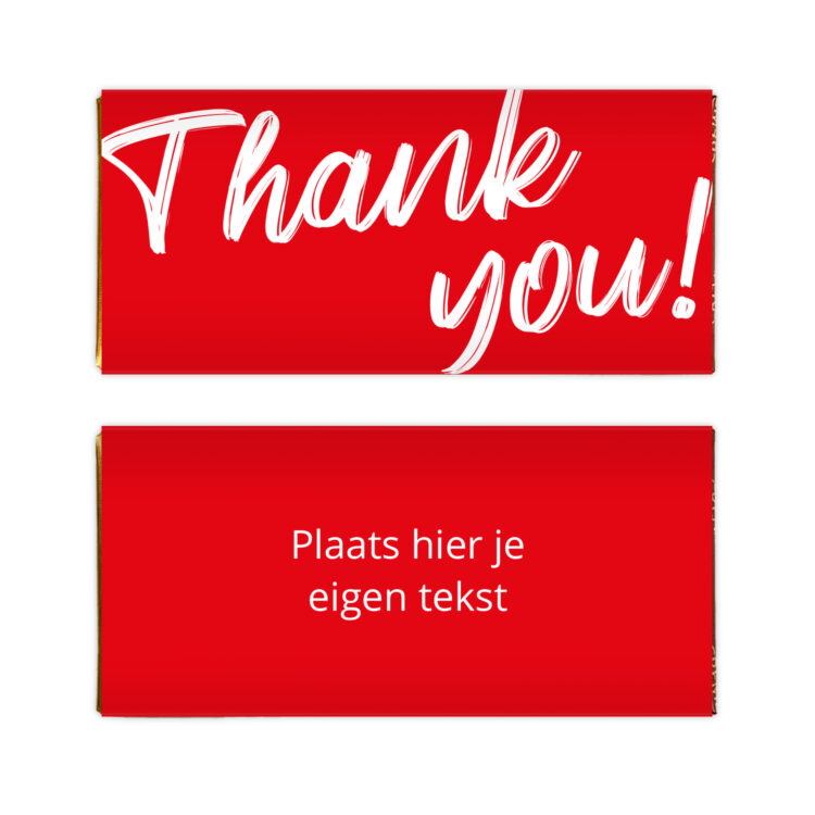 Thank you chocolade bedankje