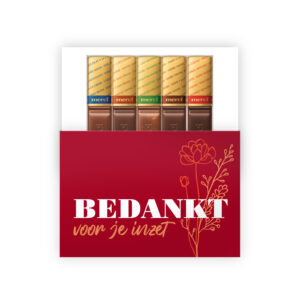 bedankt voor je inzet chocolade