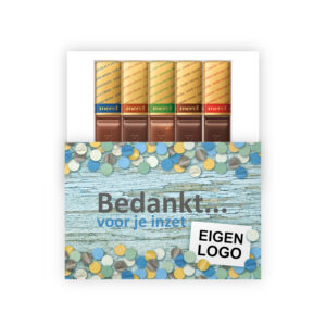 chocolade bedankje met logo