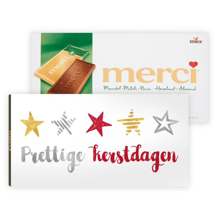 merci sleeve chocolade met logo