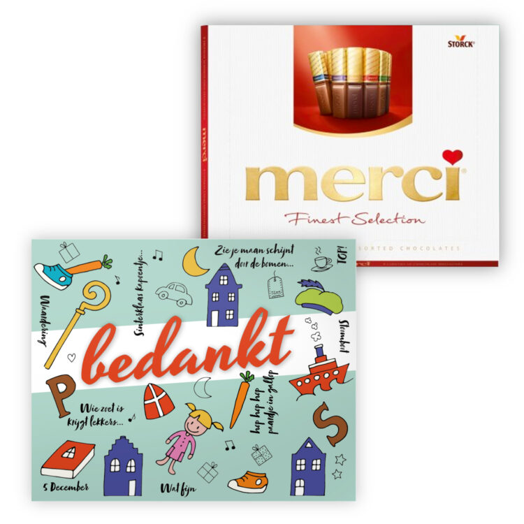 Sint merci chocolade verpakking