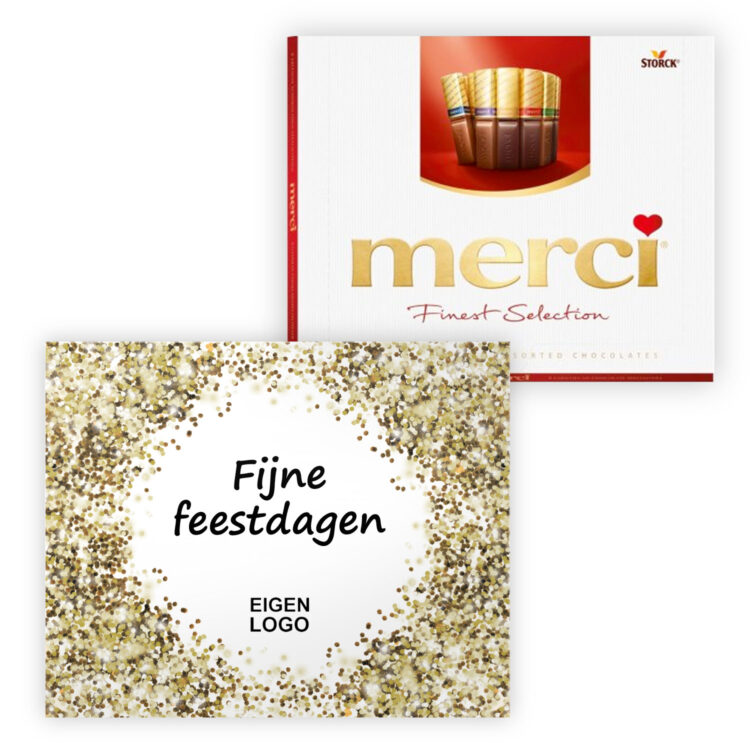 Glitter chocolade met Merci