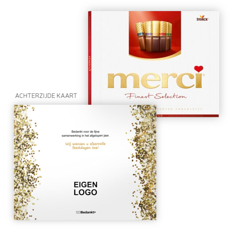 Glitter chocolade met Merci