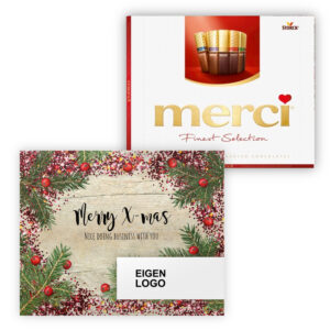 Kerst chocolade bedankjes Merci