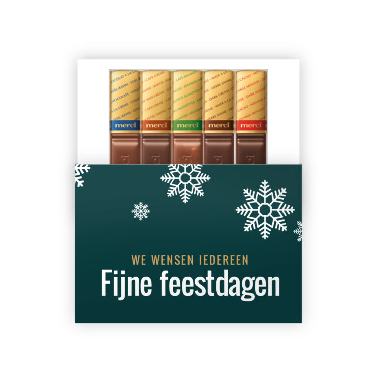 Feestdagen merci chocolade bedankjes