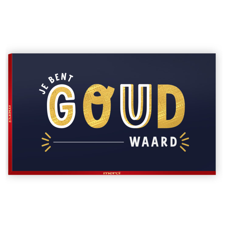 Goud waard chocolade bedankjes