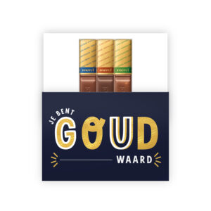 goud waard chocolade bedankje