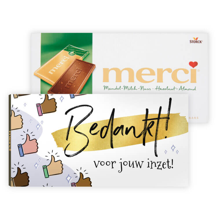 Merci 100 gram Sleeve - chocolade bedankjes