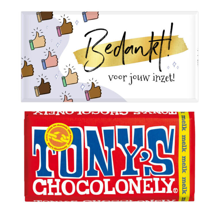 Tony Chocolonely grote reep - bedankjes