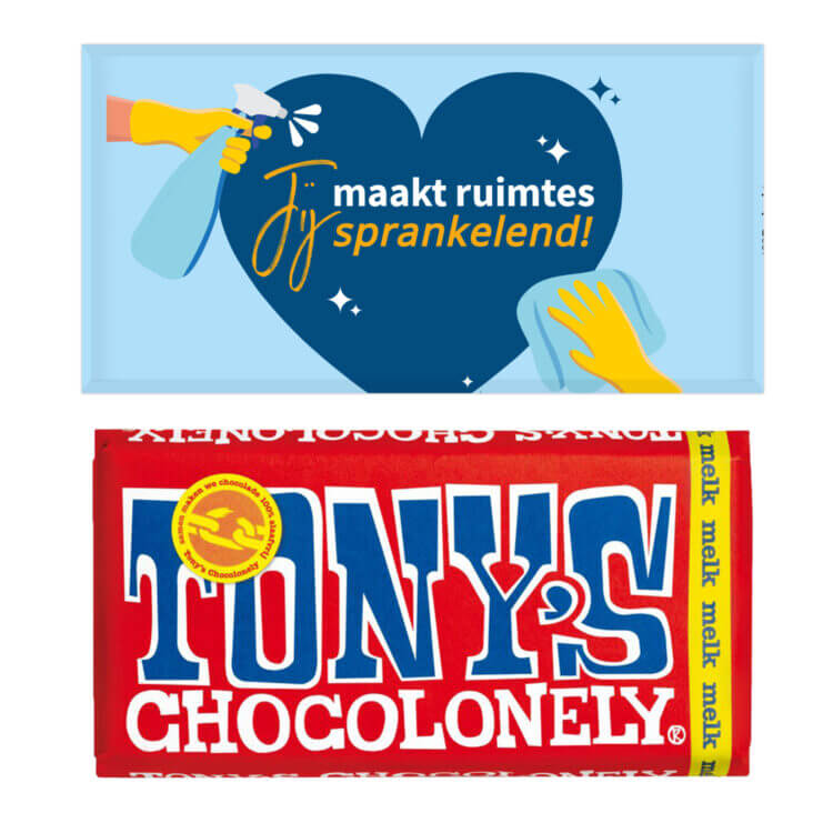 Tony Chocolonely grote reep - bedankjes