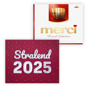 Stralend 2025 chocolade bedankje