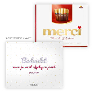 Stralend 2025 chocolade bedankje