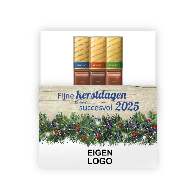 Kerstdagen chocolade bedankje