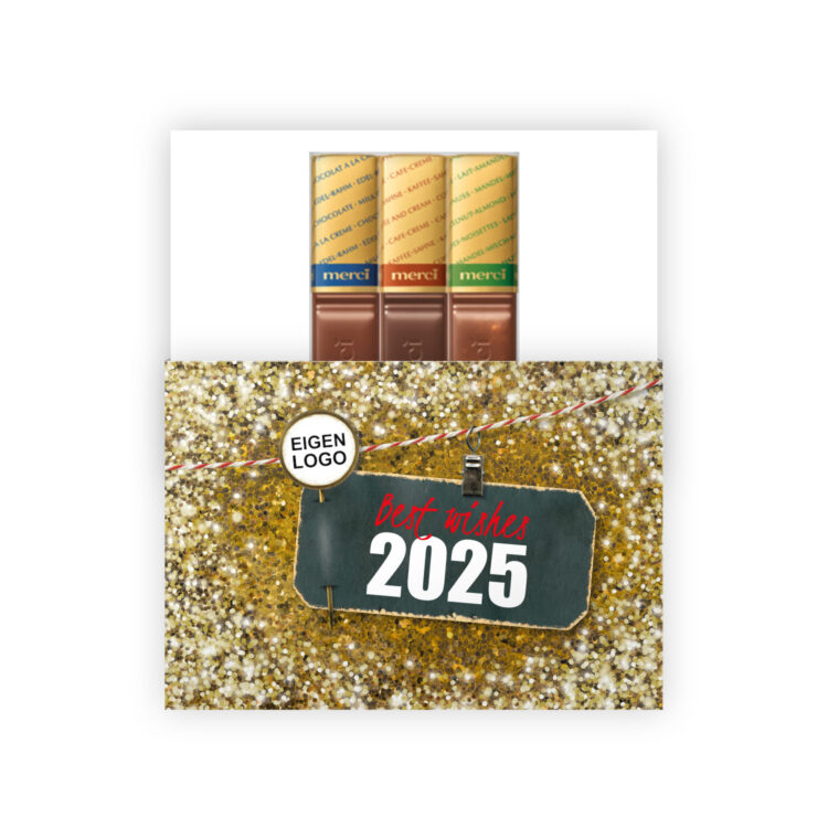 Glitter chocolade bedankjes 2025