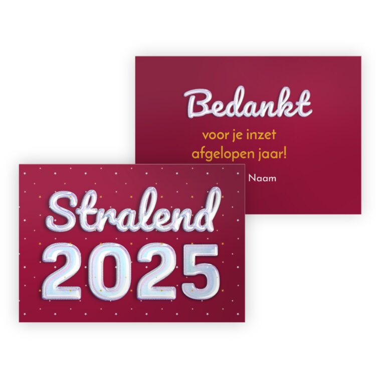 Stralend 2025 gewenst