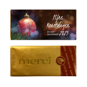 Kerstbal met chocolade