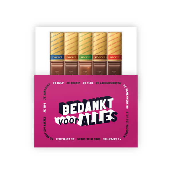 Merci chocolade Minibox 5 - bedankjes