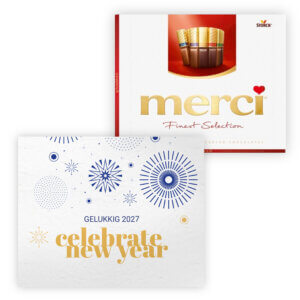 Merci chocolade nieuwjaars geschenk