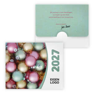 Kerstballen chocolade bedankjes