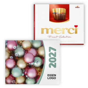 Kerstballen chocolade bedankjes